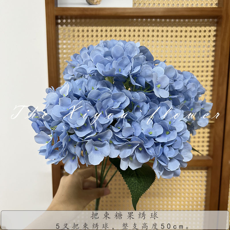 【模擬アジサイ】束キャンディアジサイ グリーン フレンチアジサイ 代替品 ウェディング フェイクフラワー 卸売|undefined