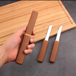 Longfeng Double Knife Portable Fruit Knife Household Stainless Steel Knife Outdoor Mandarin Duck Double Knife Meat Knife Internet Celebrity Knife