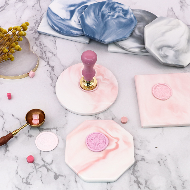 Plantilla de eliminación de pintura al fuego 3M adhesivo de doble cara chica Rosa cristal en forma de corazón almohadilla de cera de sellado pintura al fuego herramienta de fabricación de etiquetas de cera