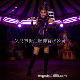 万圣节成人小丑服装马戏团断魂小丑连衣裙cosplay欧美跨境演出服