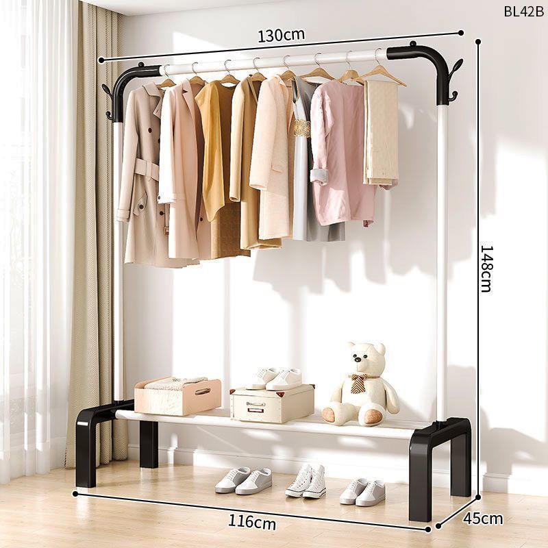 130cm [화이트 싱글폴] 더블후크 강화다리 -