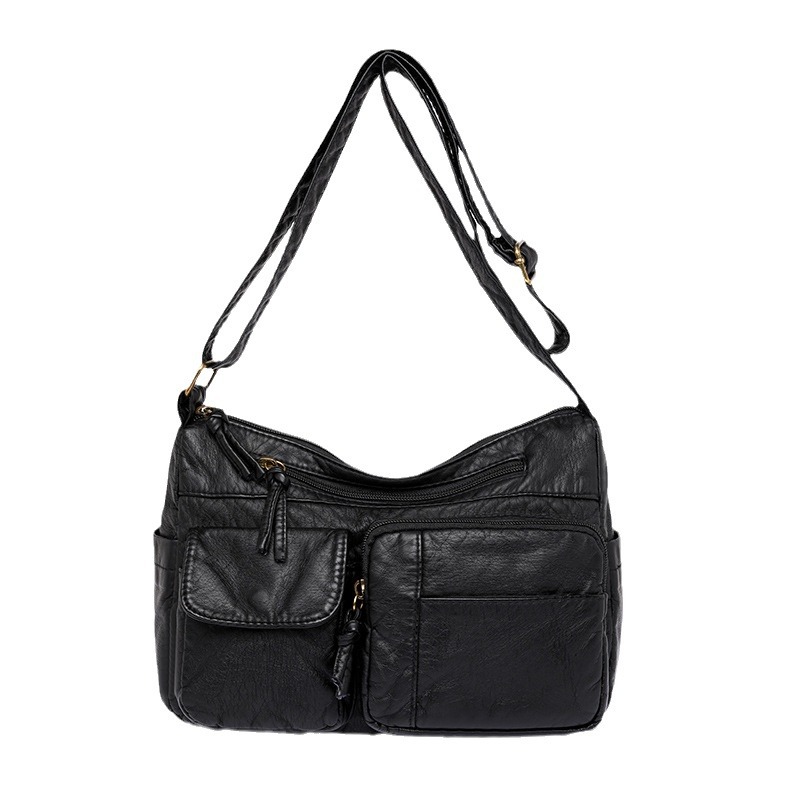 Dames schoudertas van gewassen pu-leder in retro stijl_voghion.com