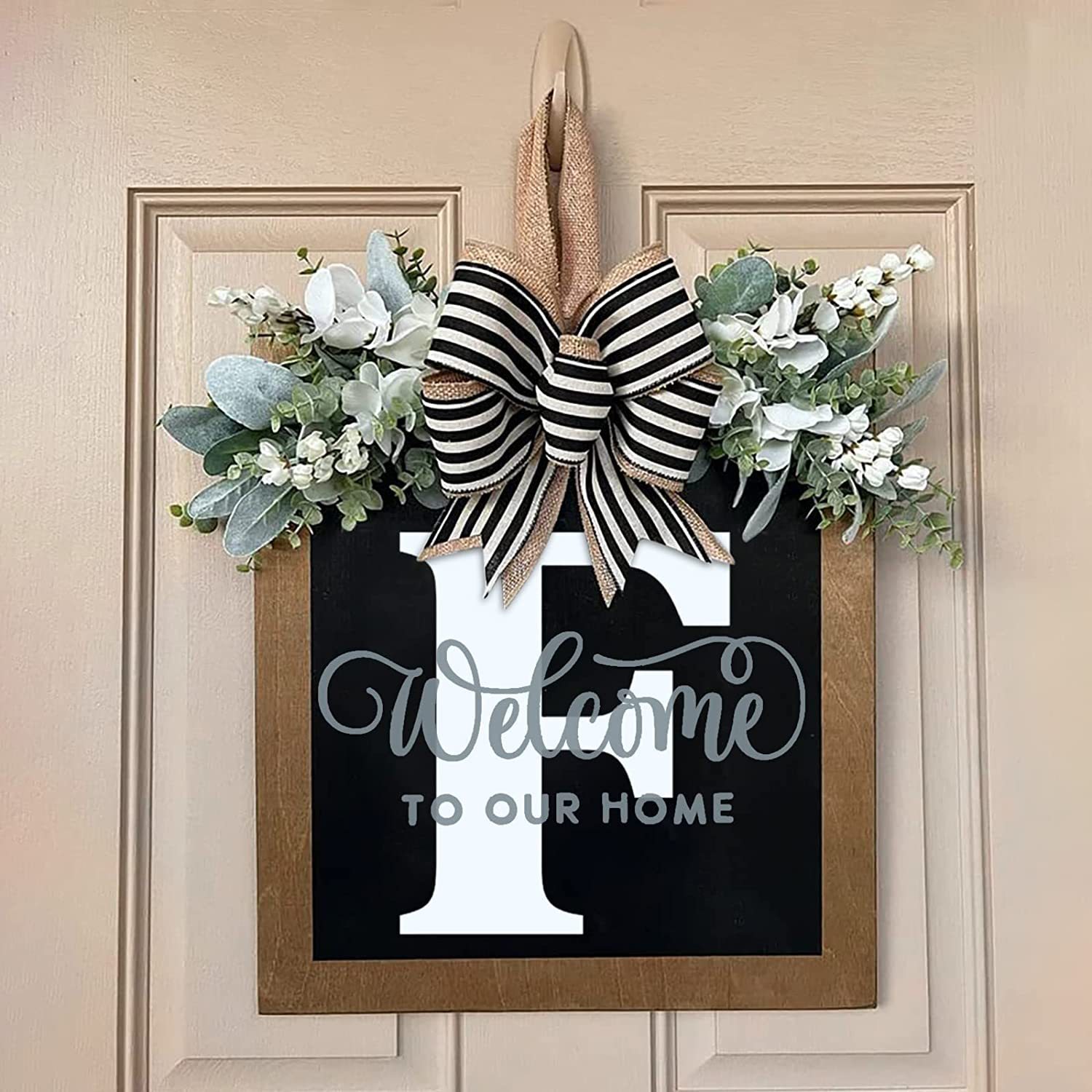 Nuevo producto transfronterizo 26 letras inglesas personalizado puerta de entrada decoración puerta colgante Decoración Accesorios artesanías de madera colgante