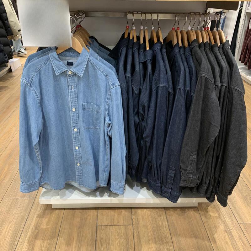 2025 Spring New Couple Wear Casual Denim Loose Shirt Long-Sleeved Shirt 476445 2025 Spring New Couple Wear Casual Denim Loose Shirt Long-Sleeved Shirt 476445