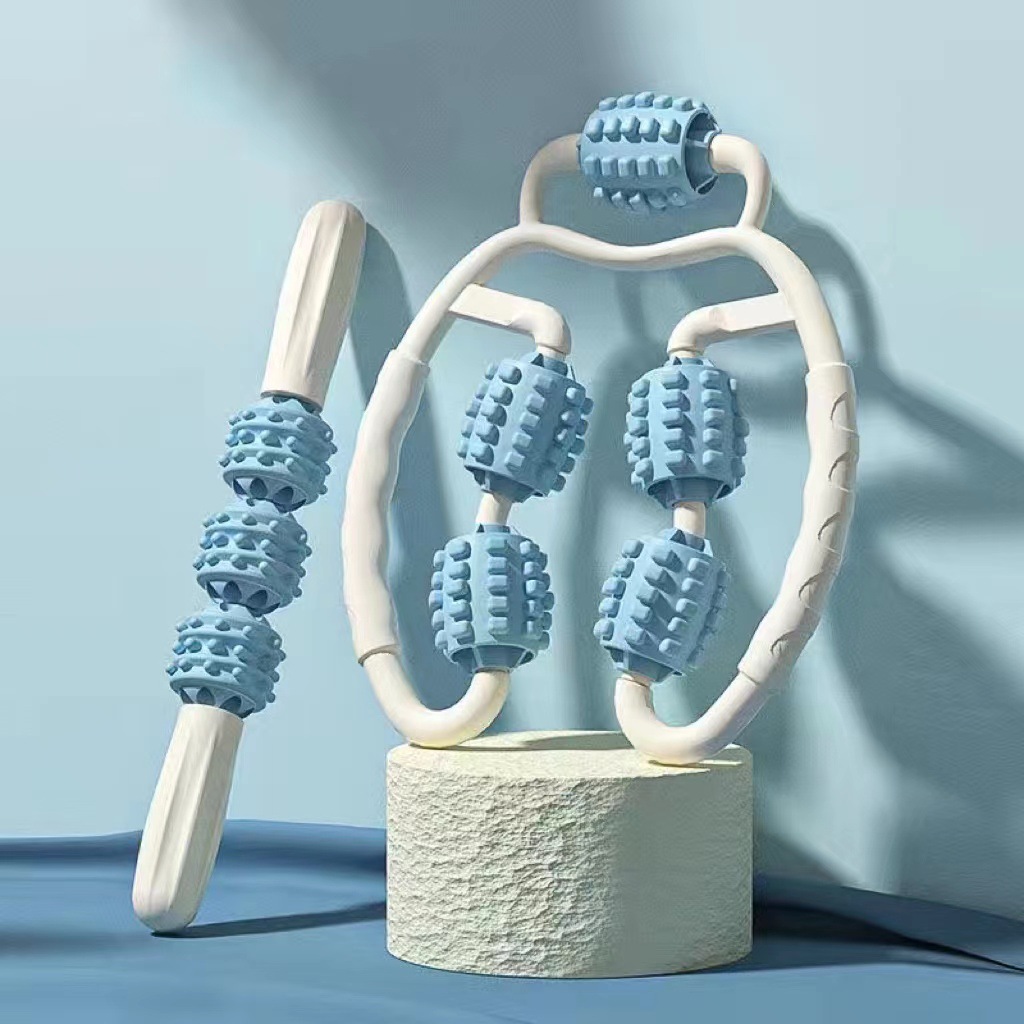 5륜 마사지기 흰색과 파란색 + 3륜 마사지봉