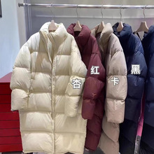 跨境秋冬新款羽绒服女长款过膝到脚踝韩版加厚白鸭绒情侣款外套潮