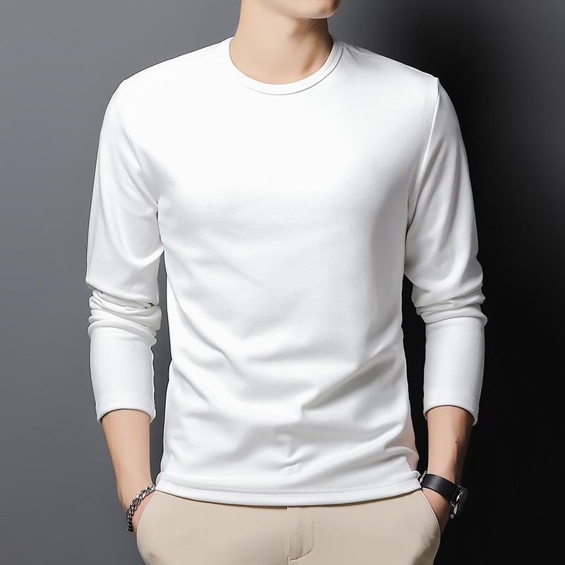 SMR24 화이트(라운드넥-양면벨벳)