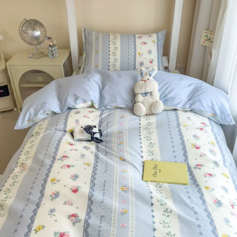 Fresh bedspread, set for elementary school students, duvet, 3 piece set, 0.9m