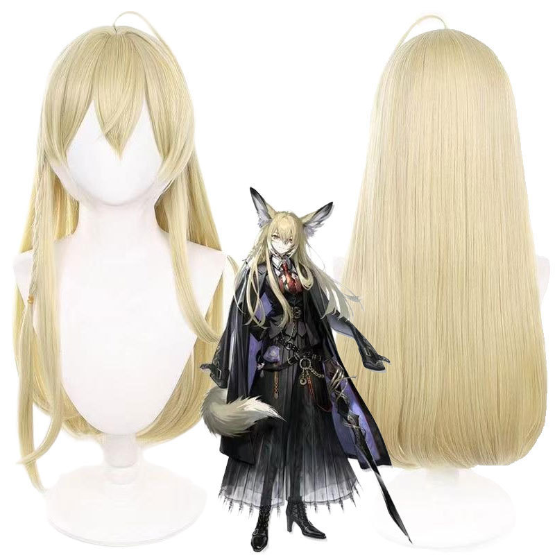 [Xi Jun] Arknights Linglan's Mother,忍冬 Cos Wig Yellow Gradient Layered Scalp Top