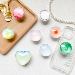 扎染水晶玻璃球懶人支架桌面支撐可伸縮黏貼式追劇小紅書男女適用