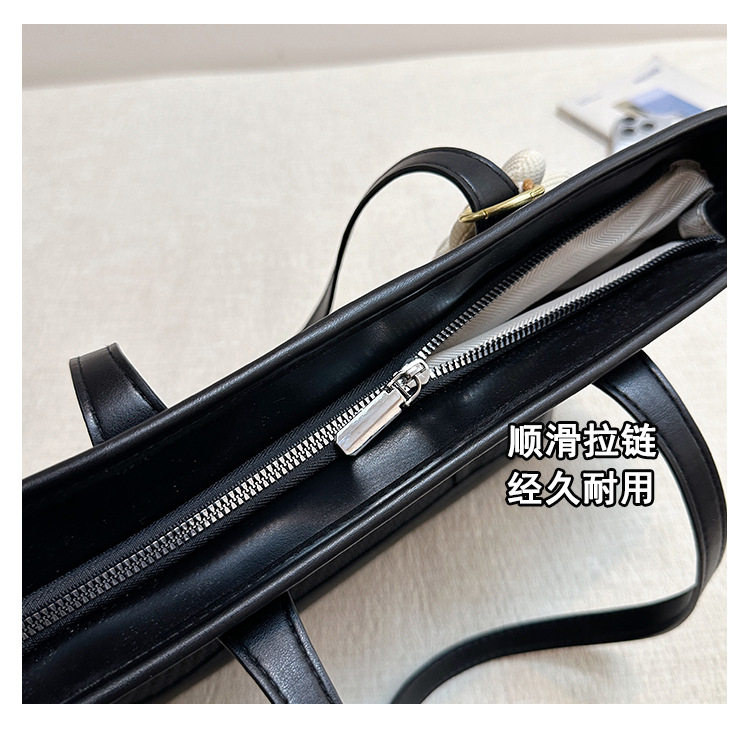 Túi tote nữ cỡ lớn phối màu , túi đeo vai kẹp nách đựng nhiều đồ — Kaki không có mặt dây chuyền, Màu cà phê Không có mặt dây chuyền, Màu nâu vàng không có mặt dây chuyền, Trắng không có mặt dây chuyền chi tiết 10