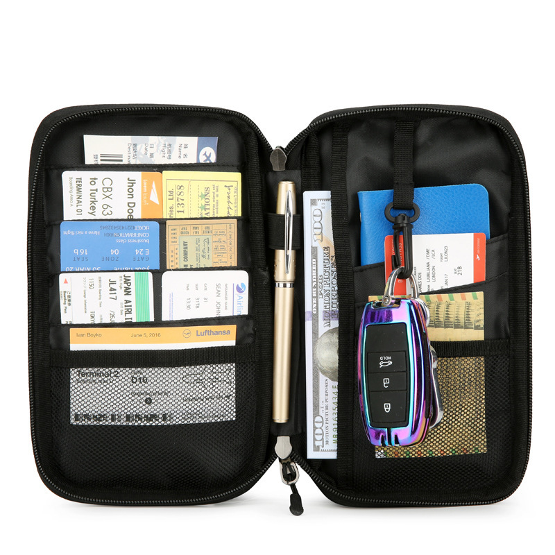 ホット多機能パスポートバッグ大容量家庭収納バッグ旅行防水カードバッグRFID|undefined