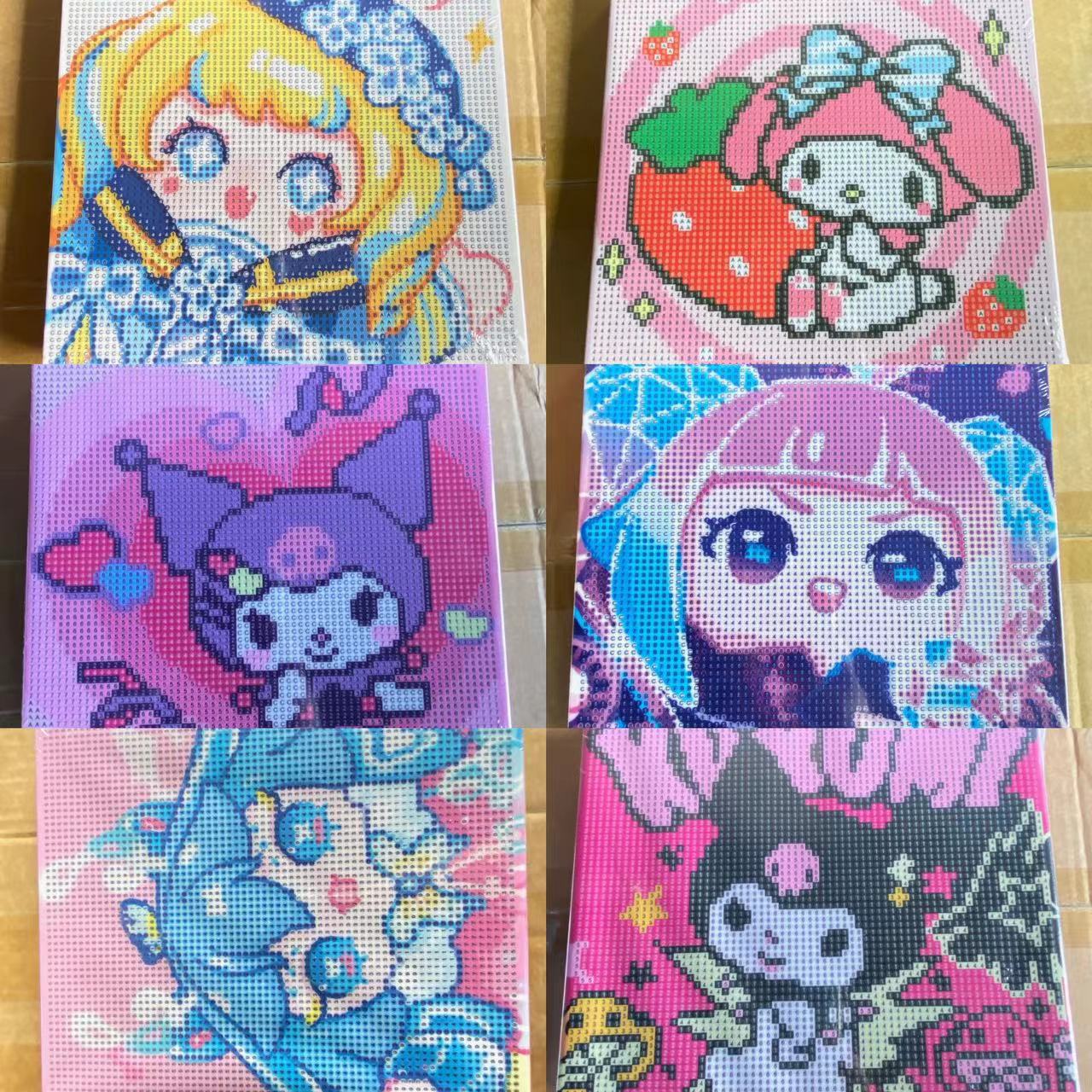 Pintura de diamantes para niños ladrillo de diamante completo al por mayor hecho a mano mikuro DIY diversión para niños kindergarten educativo creativo tres