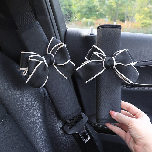 Seat Belt Shoulder Covers Summer Cartoon Cute Pair of Extended Car Accessories Decorative Supplies Set Car Interior for Women