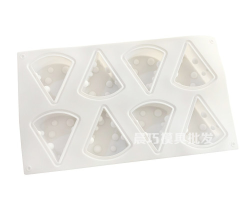 8-piece cheese cheese ice cream silicone mousse cake mold, chocolate grinder, eight-hole triangle