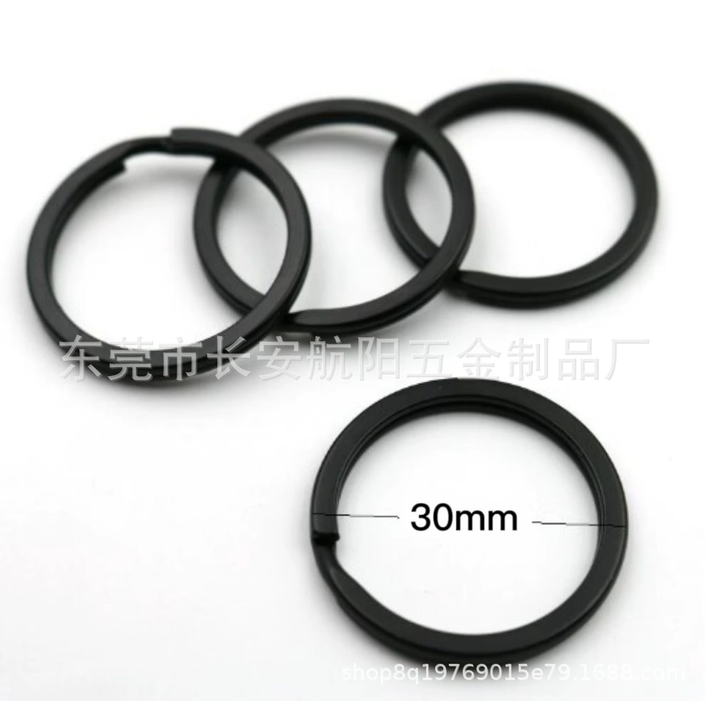 Фабрика оптовой поставки черный электрофорез 15 мм до 35 мм брелок апертура Плоское Кольцо Тиснение кольцо ювелирные изделия
