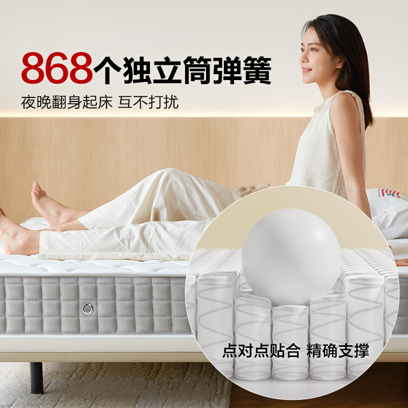 乳胶袋装弹簧床垫舒脊两用双人席梦思家用卧室公寓酒店1.8m可定制|undefined