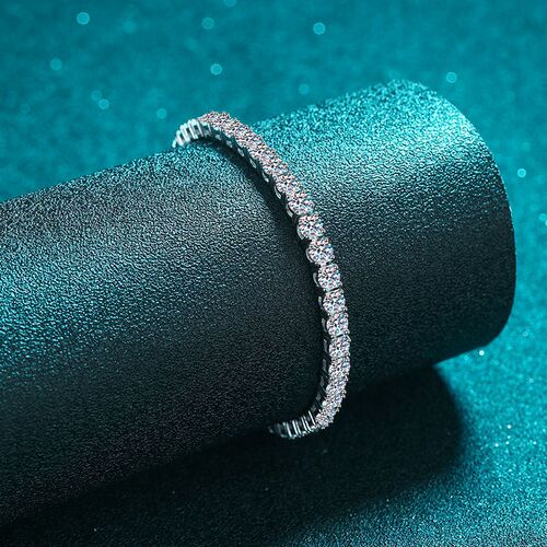 XDY925 sterling silver bracelet for women plated pt950 gold fully inlaid with four claws 30 points moissanite bracelet factory direct supply