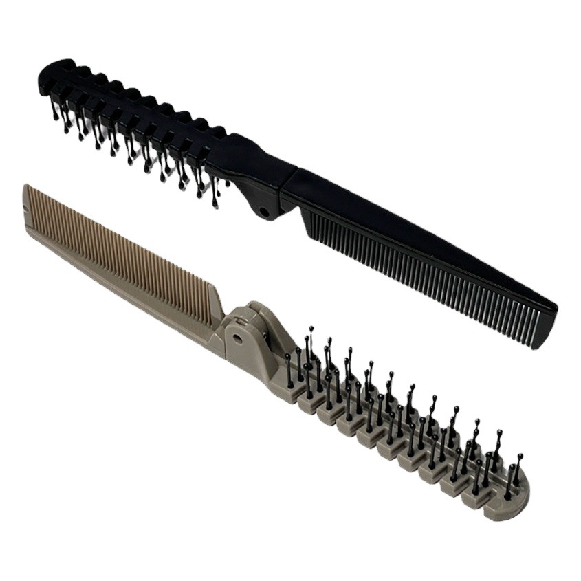 Double-Tooth Folding Comb Student Dormitory Portable Massage Comb Double-Foldable Comb Hairdressing Comb Disposable Supplies Hotel