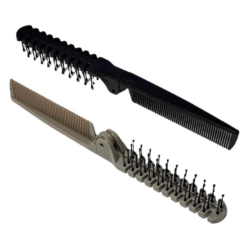 Складная Расческа с двойным зубом Студенческое общежитие Портативный массажный гребень Двойной складной гребень Парикмахерская расческа Одноразовые принадлежности Отель