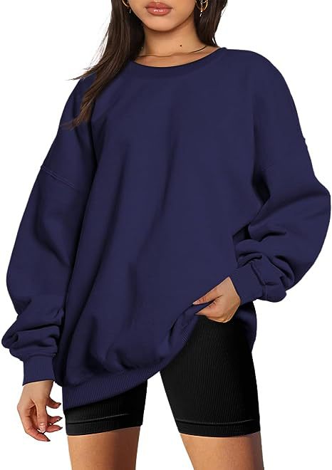 217g Weight Long Sleeve Sleeve Length Pullovers Placket Type Polyester Fabric Type Long Top Length Hoodie Tops Type Daily Occasion Round Neck Neckline Loose Fit Type Solid Color Pattern Winter, Spring, Autumn Season Women's Gender Streetwear Style Hoodies & Sweatshirts Long Sleeve Streetwear Solid Color 19