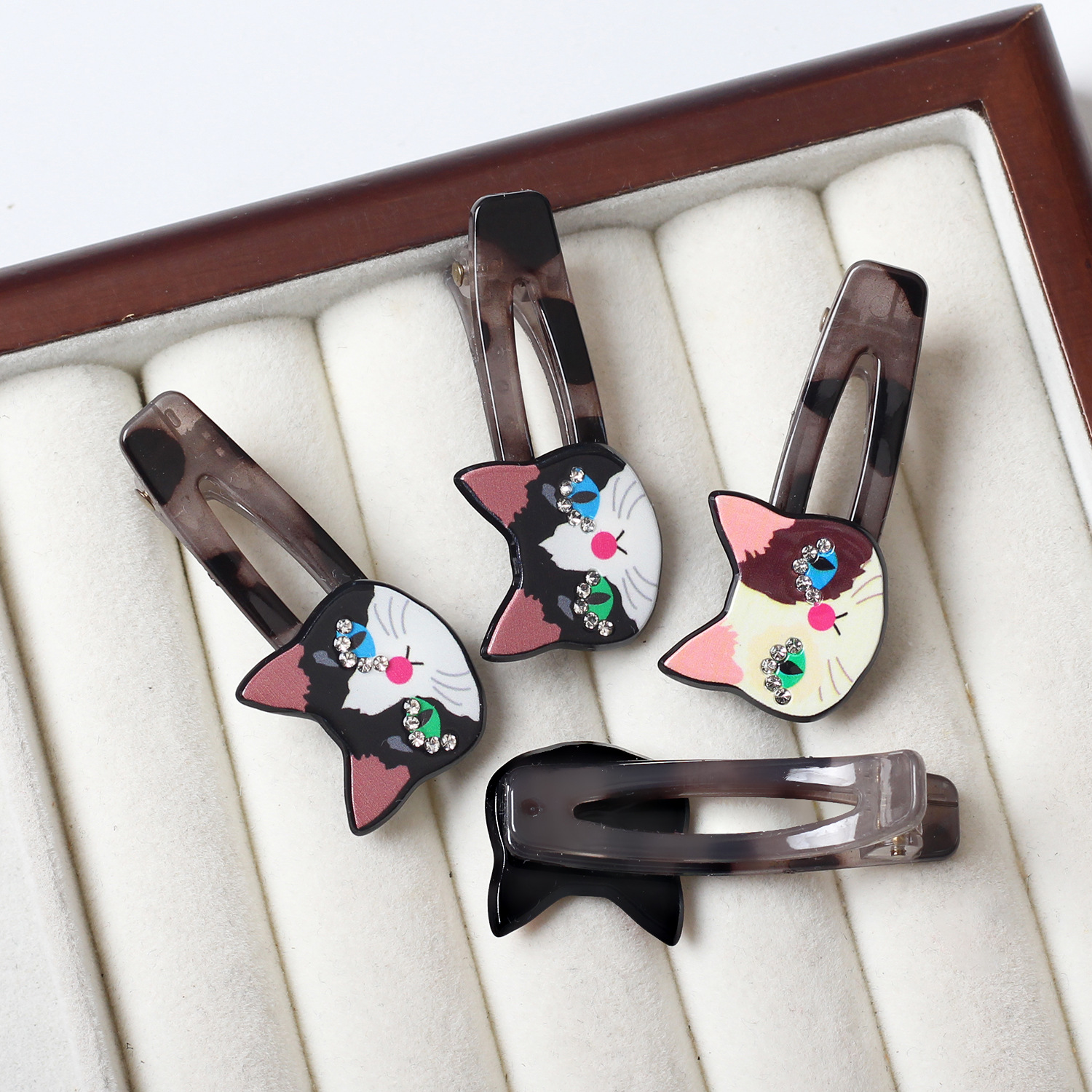 Clip de pico de pato de gato de animal de dibujos animados de plástico coreano, clip lateral de niña dulce, accesorio para el cabello, clip de flequillo de cabello roto en la frente