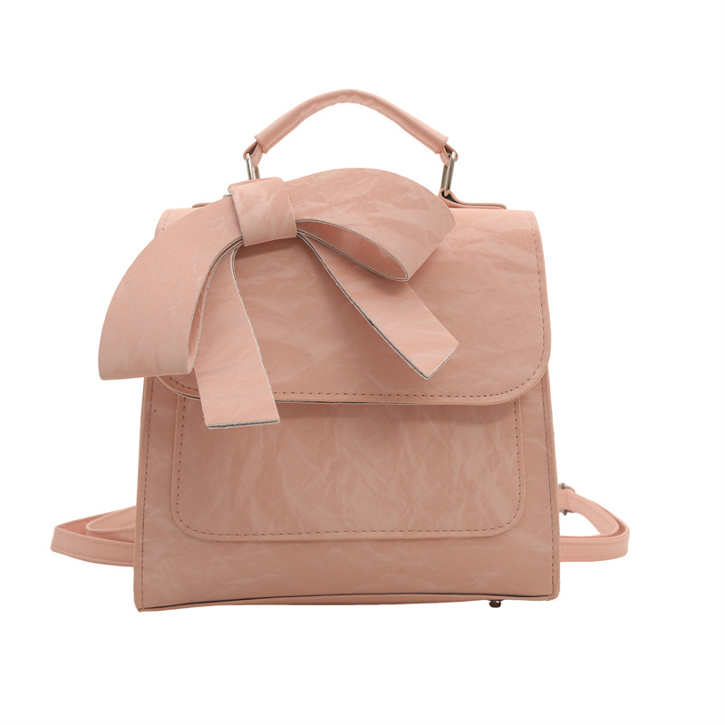 Zaino donna con fiocco stile college borsa versatile elegante_voghion.com