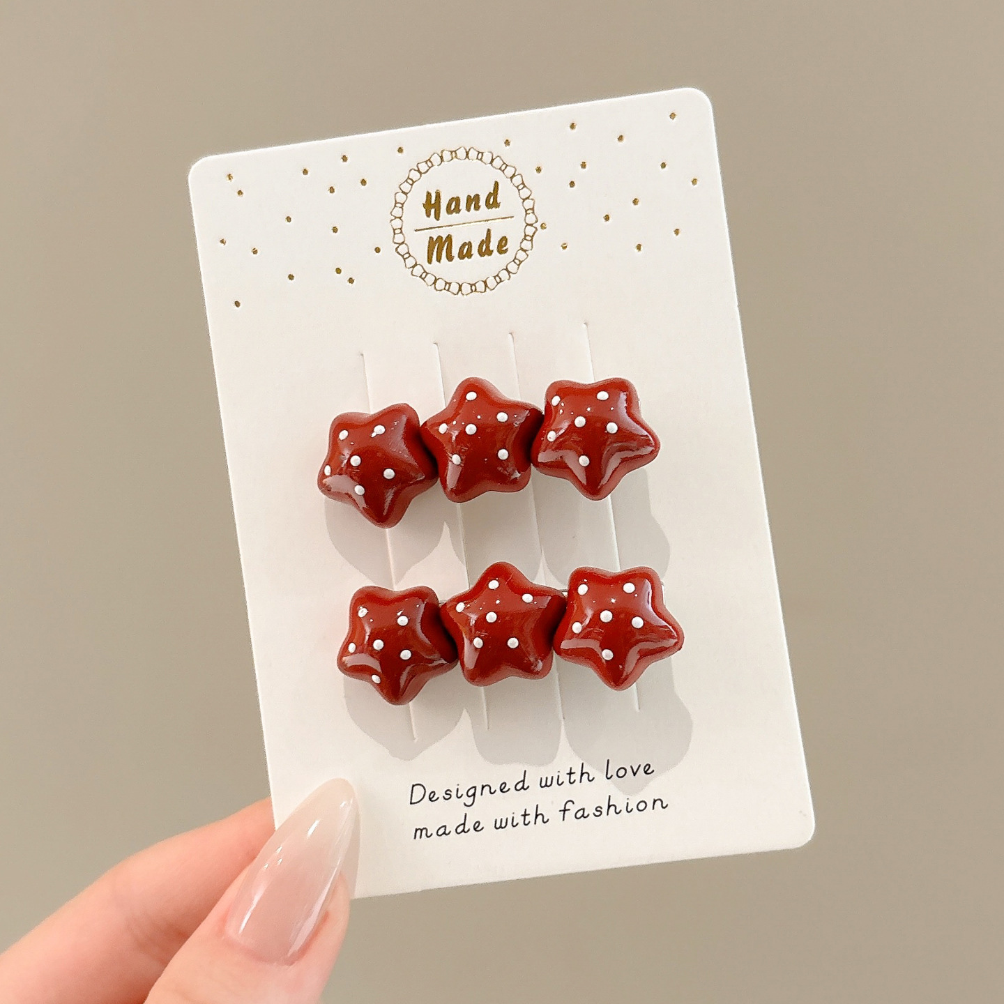 5#버건디 스타 4.5cm