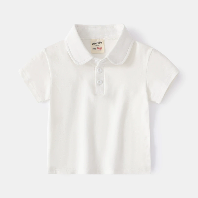 Детская Polo футболка для мальчиков, летняя с коротким рукавом, размеры 90–130 см, 4 цвета