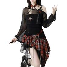 X 50035 Rock Girl Irregular Dress ҡ������ȹ �羳ŷ��