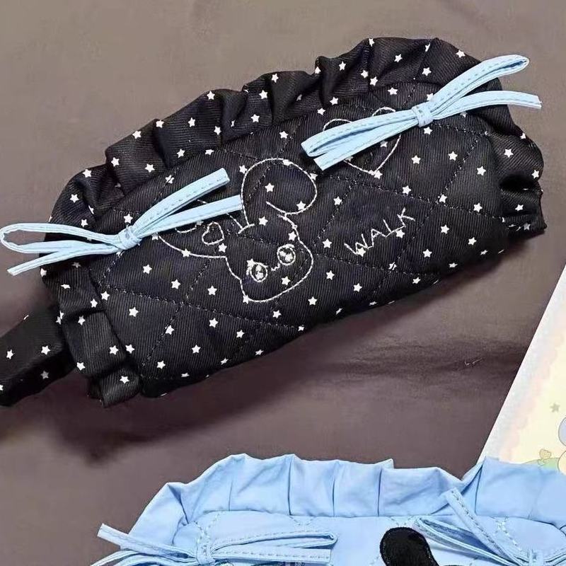 リトルレッドブックと同じかわいい星ウサギの鉛筆バッグガーリーハートレース枕鉛筆バッグ大容量文具収納袋|undefined