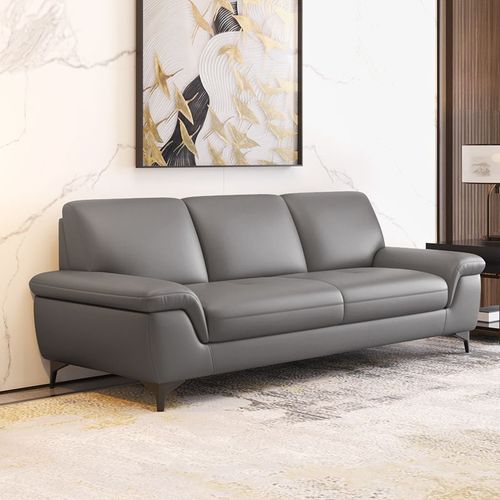 Leather sofa, top-layer cowhide, small apartment living room, Nordic modern minimalist, double or triple seat, high-end leather sofa, full set