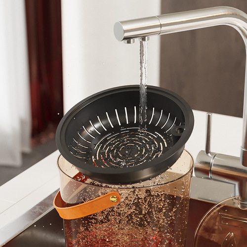 Household Transparent High-Value Tea Water Bucket Office Large-Capacity Filtered Dry-Wet Separation Thickened Portable Tea Residue Bucket