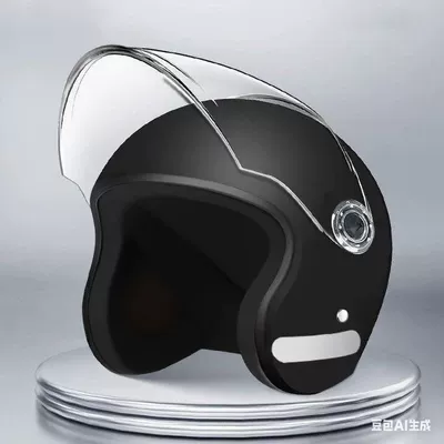 helmet, suitable for both men and | Motosiklet kaskı (dəbilqə) - new-national-standard-certified-black-high-definition-lenses-one-size-fits-all
