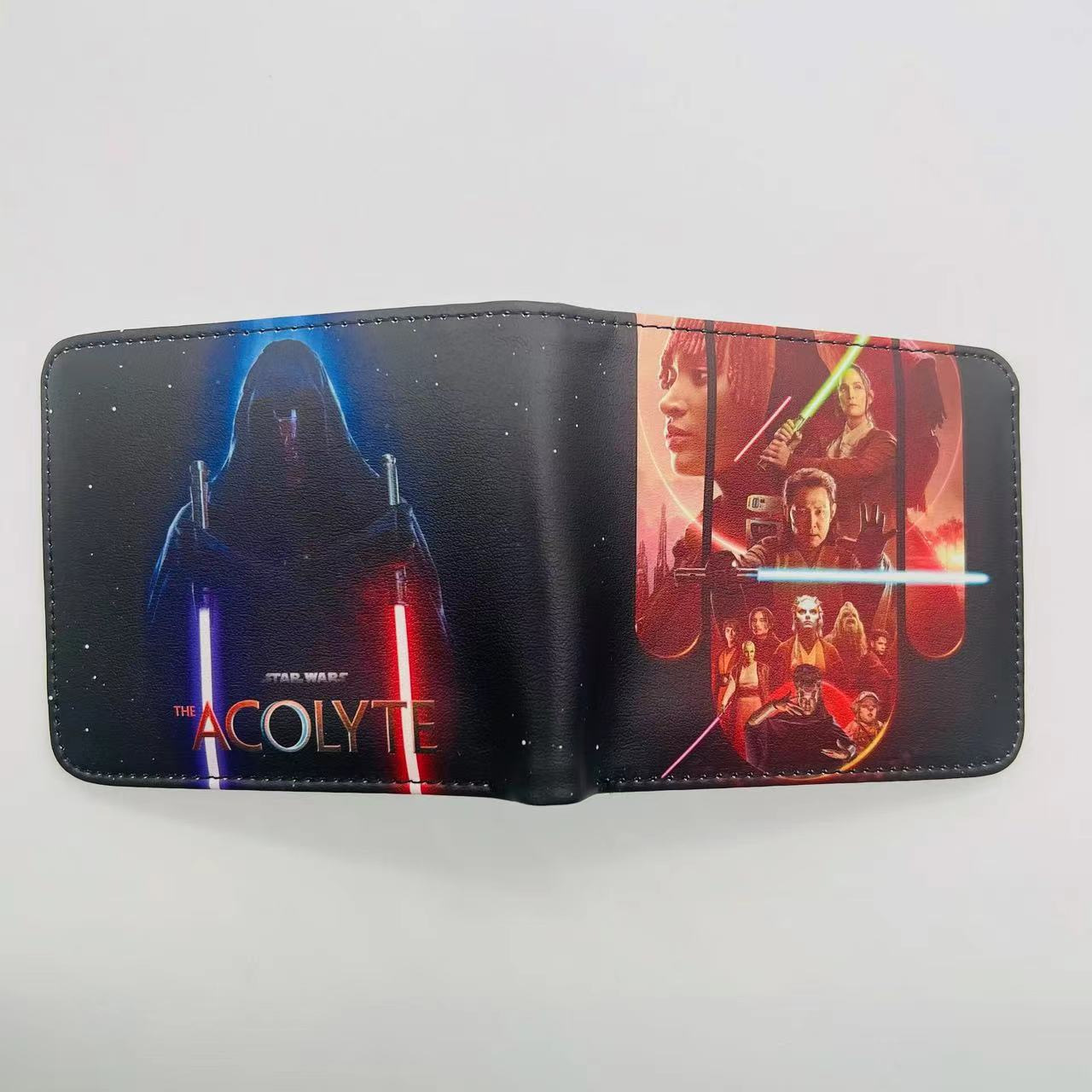 Star Wars cartera de dibujos animados impresión en color para hombres y mujeres cartera de cambio corta