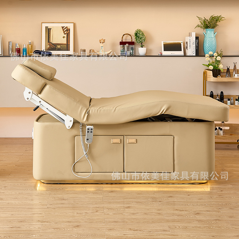 Cama de belleza eléctrica para sala de belleza especial de masaje de calentamiento de temperatura constante micro plástico spa multifuncional cama de bordado de estética médica