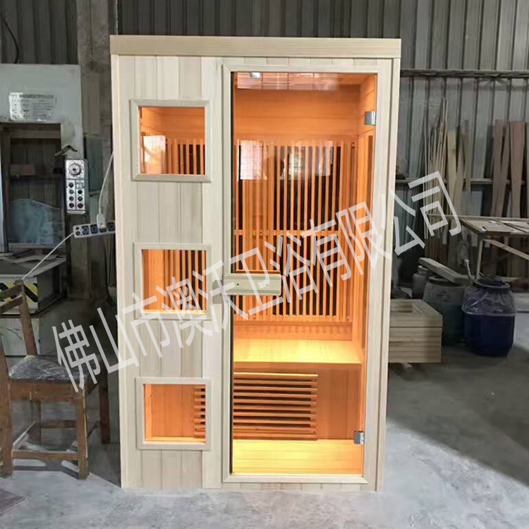 Foshan suministro directo de fábrica sala de sauna hogar sudor humeante caja de sauna inteligente caja de cristal de carbono infrarrojo lejano placa de calefacción