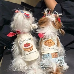 夏薄型犬ペット服シュナウザーマルチーズ小型犬ビションテディプードル猫服