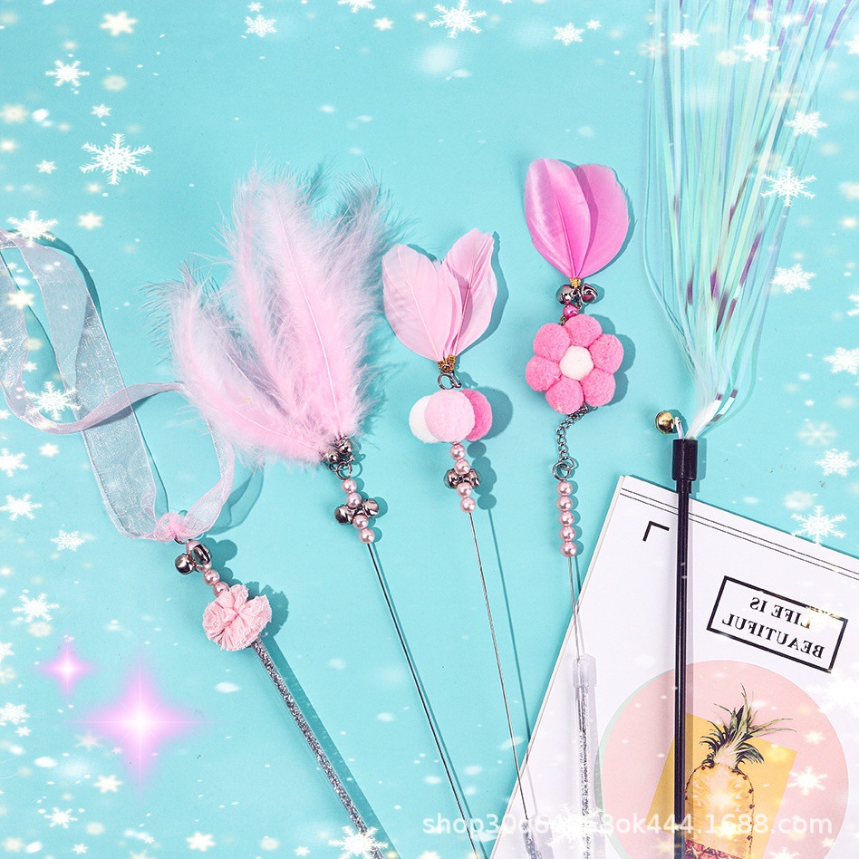 핑크 4종 세트 + 컬러풀한 요정 지팡이