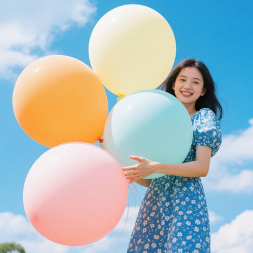 Large inflatable balloon, extra thick 36-inch, large size, anti-explosion latex, children's outdoor park grassland picnic lawn toy, photography