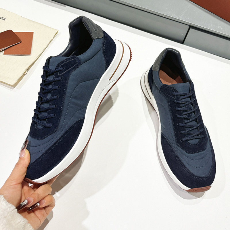 Channel Top Panel L/P Men's Genuine Leather Old Money British Tech Fabric Casual Comfortable Waterproof Shock-Absorbing Running Shoes