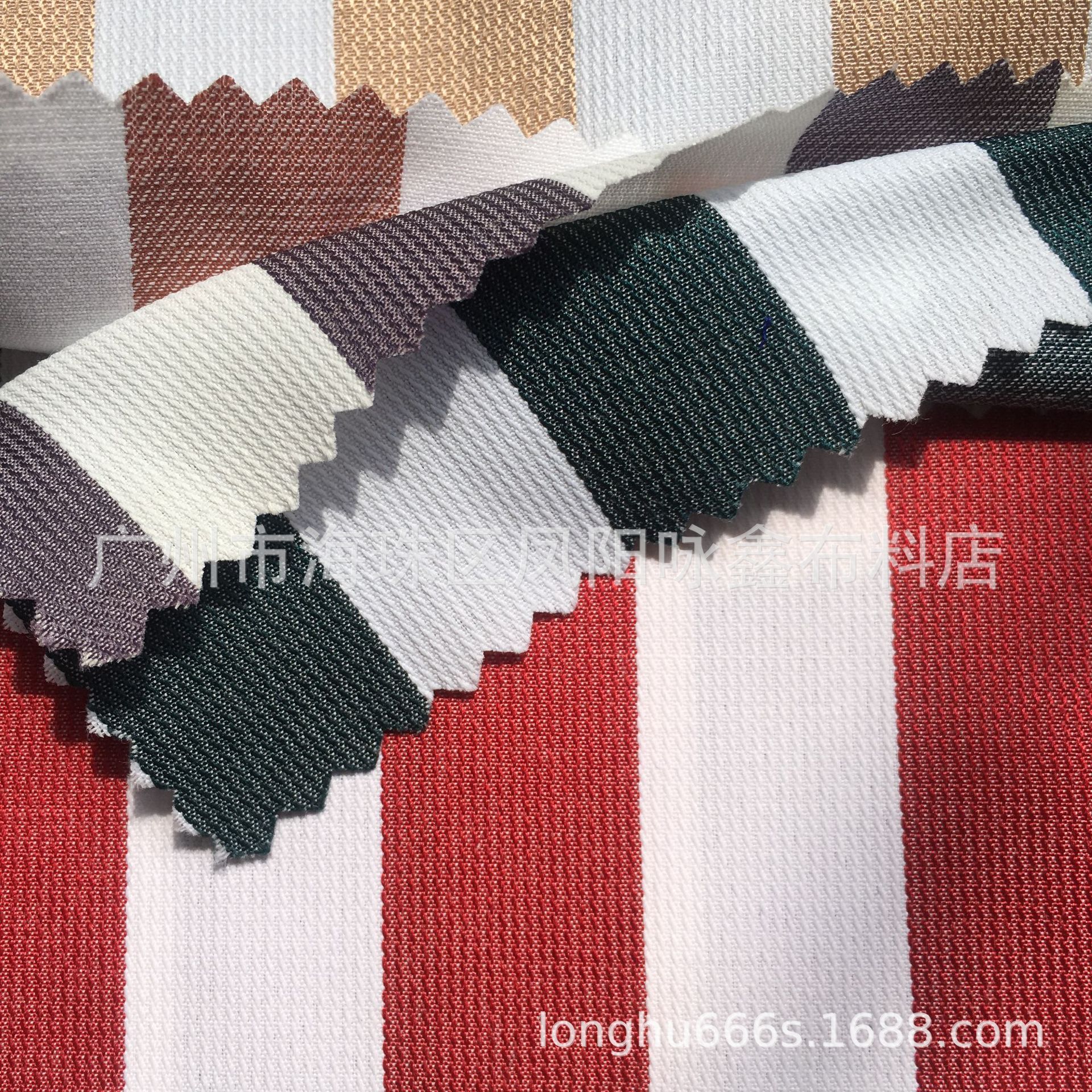 现货供应 2CM宽条子 涤棉色织提花条 40棉 60涤纶 涤棉条