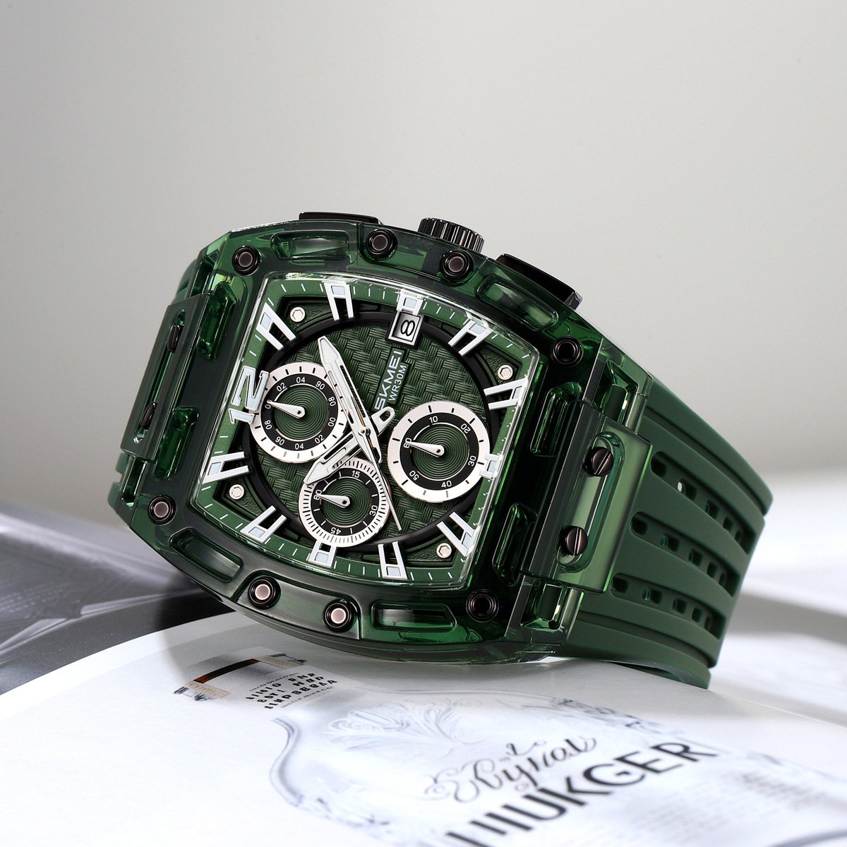 Momento de comercio exterior transfronterizo tres ojos seis agujas reloj multifuncional deportivo ocio reloj de cuarzo impermeable relojes de hombre al por mayor