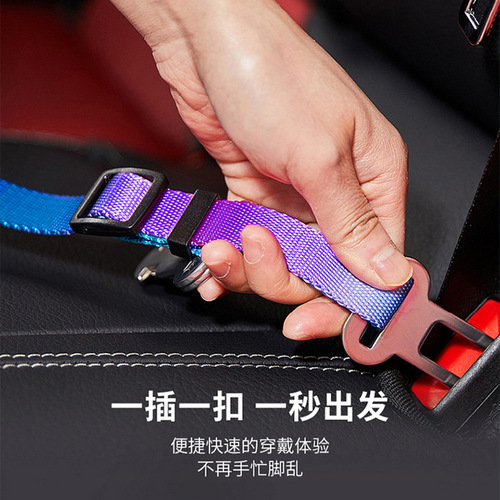 Cross-border gradient pet car seat belt, dog outing leash, car safety buckle, anti-lost dog collar