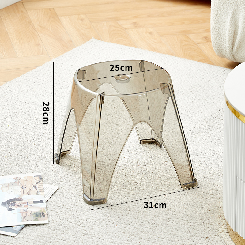 ↬↬↬Transparent gray·Extra thick·Children's stool, bearing capacity 200 kg↫↫↫