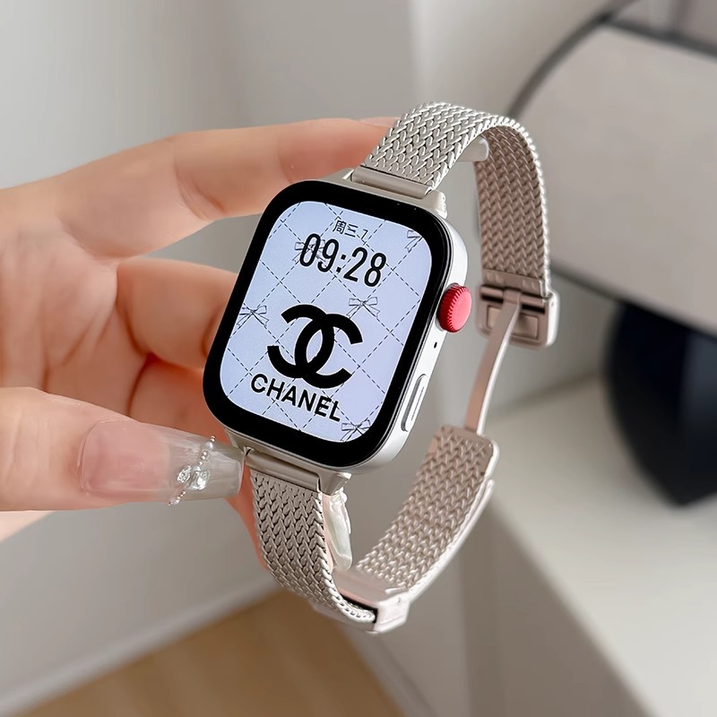 Suitable for Huawei Fit3 Wheat Ear Stainless Steel Watch Strap Huawei Fit4/4Pro Metal Magnetic Buckle Women's Watch Strap