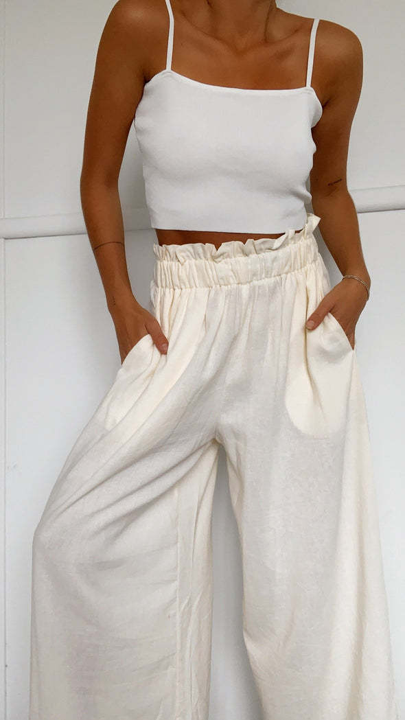 Women's Daily Simple Style Solid Color Full Length Casual Pants Wide Leg Pants display picture 29