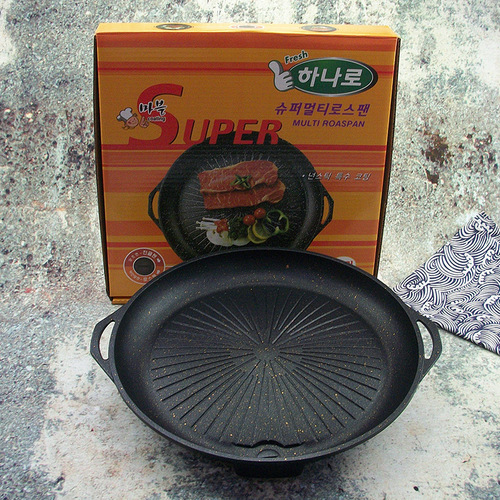 Korean cassette stove baking pan non-stick medical stone color barbecue pot coating convenient home outdoor barbecue grill barbecue plate