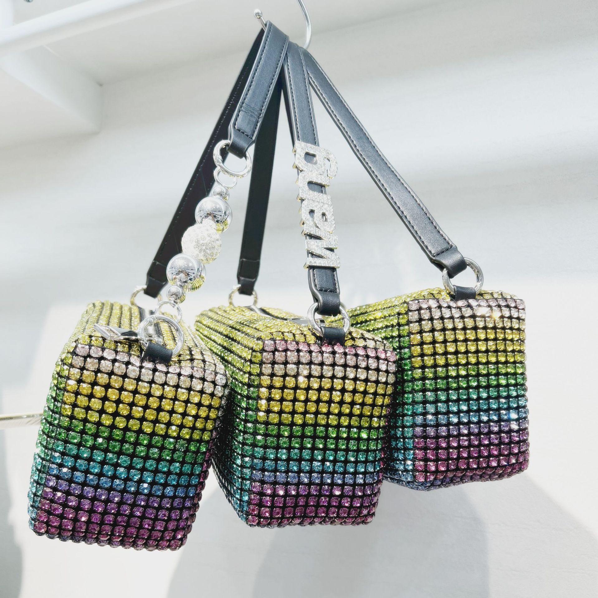 Bolsa de gala bolsa de mujer llena de diamantes bolsa de cubo con diamantes 2022 bolsa de mujer crossbody gran rey bolsa de diamantes pic 29