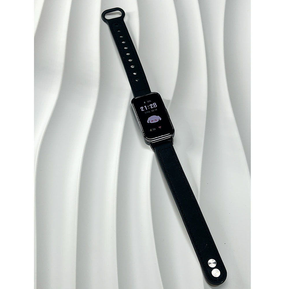 Aplicable a Huawei Pulsera 10 Huawei 9 Pulsera 8a generación de cuero nfc de alta calidad, lujo ligero, deportes, correa de reloj de doble botón